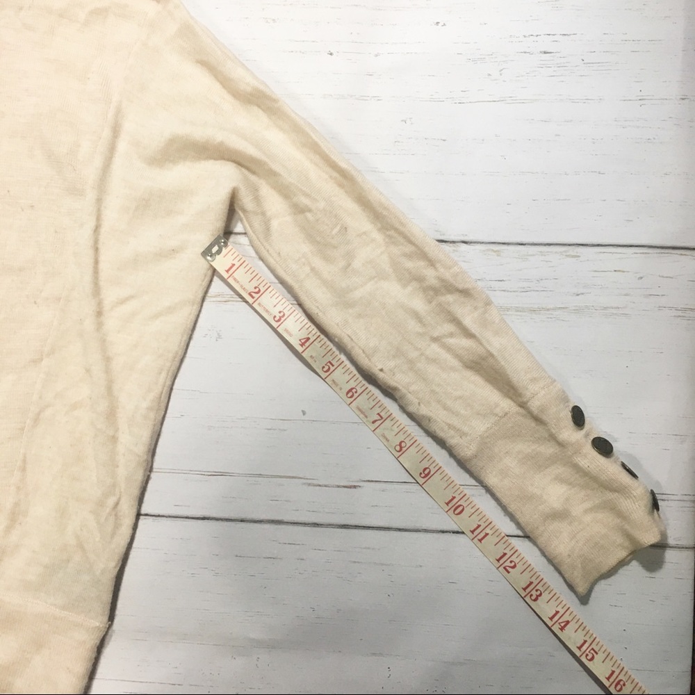 Anthropologie Cream turtleneck wool sweater size s - Picture 5 of 11